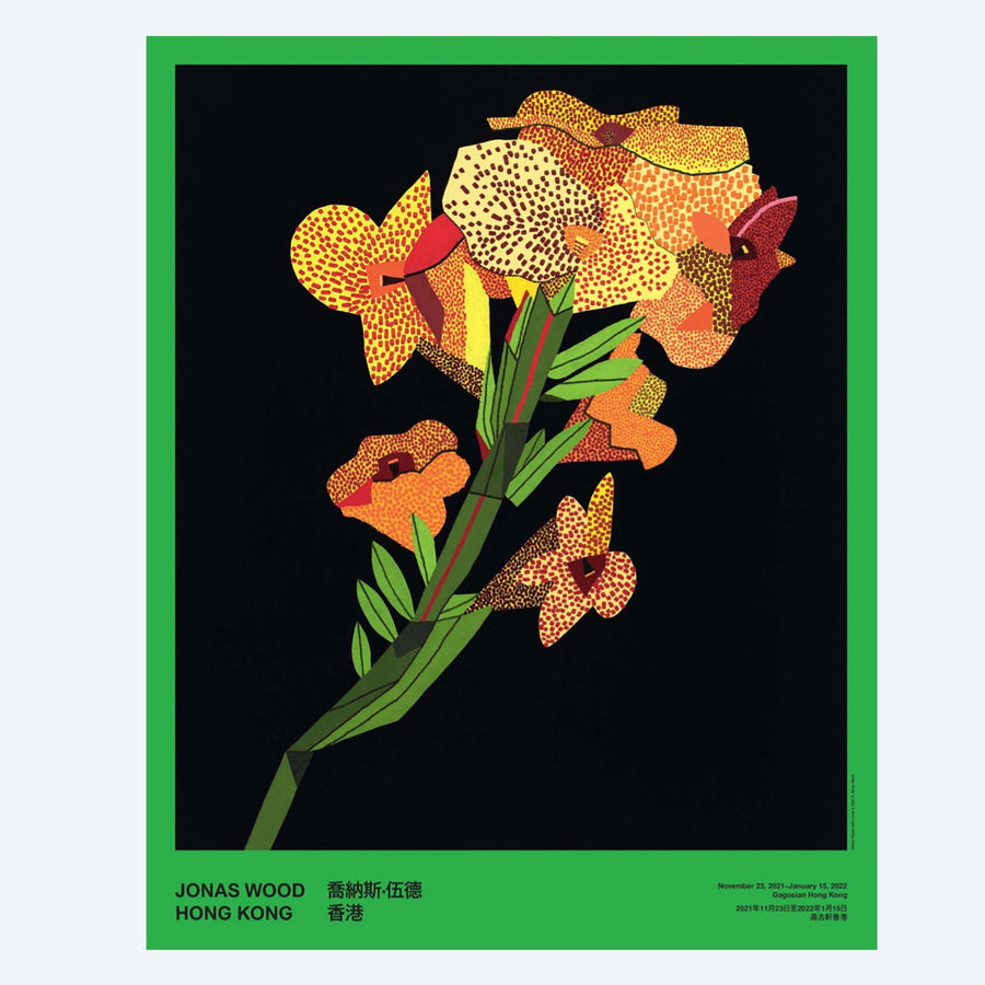JONAS WOOD | Yellow Flower with Lines 2 poster