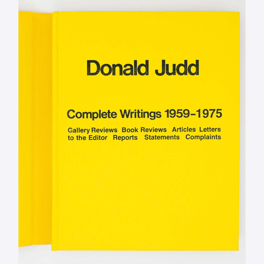 DONALD JUDD | Complete Writings 1959-1975 - 1st edition hardcover